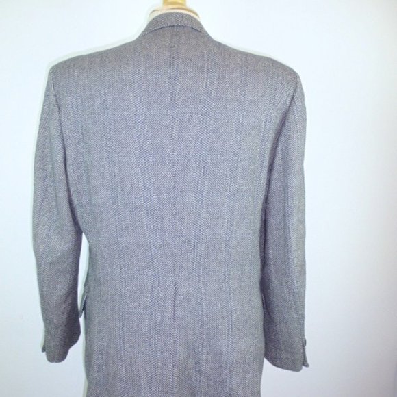 Bellamin Malibu black herringbone tweed cashmere 42 Vintage - Picture 7 of 9